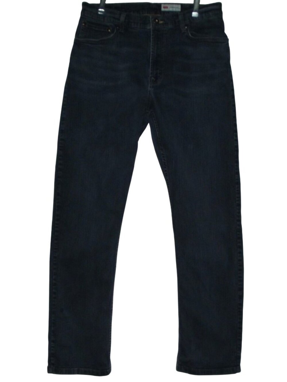 Wrangler Jeans Mens 34 x 32 Blue Straight Fit stretch dark